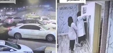 شاهد.. ردة فعل ممرضتان بعدما تعرضت عائلة لحادث أمام مقر عملهن في خميس مشيط