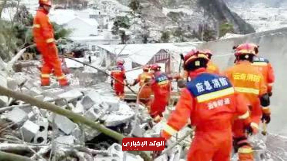 انزلاق أرضي يدفن 47 شخصاً في الصين