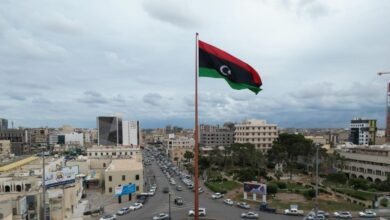 العلم الليبي في العاصمة الليبية